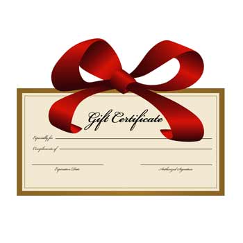gift certificate bow